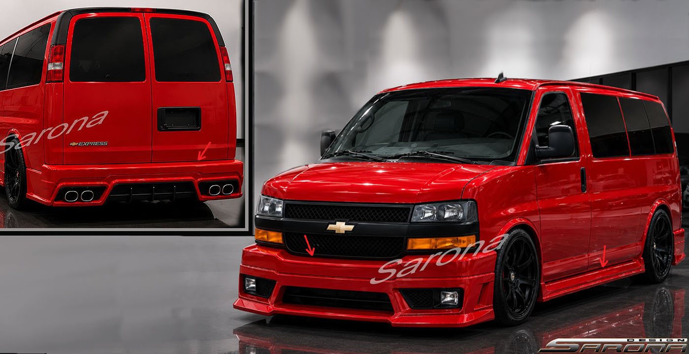 Custom Chevy Express Van  Short Wheel Base Body Kit (2003 - 2027) - $1950.00 (Part #CH-070-KT)